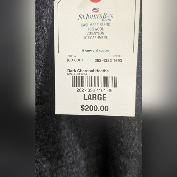 St. John’s Bay Winter Cashmere Wool Blend Peacoat - Picture 4 of 4